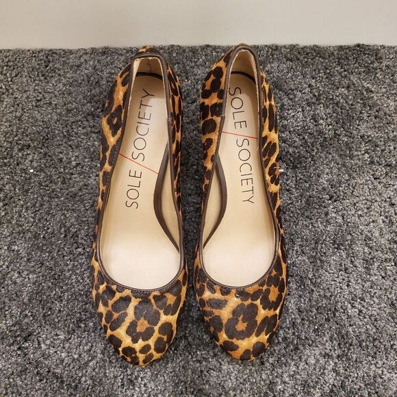Sole society leopard print heels (size 7) - Picture 5 of 11